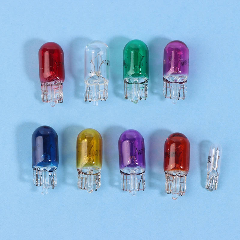 1 2W T5 5W T10 Glass Light Bulb Car Dashboard Instrument Panel Brake