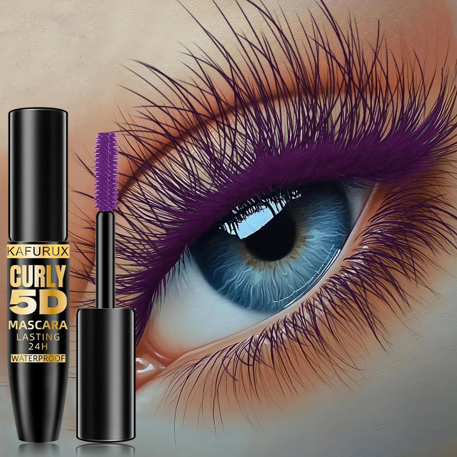9 Colors 5D Mascara Blue White Green Black Thick Curl Waterproof