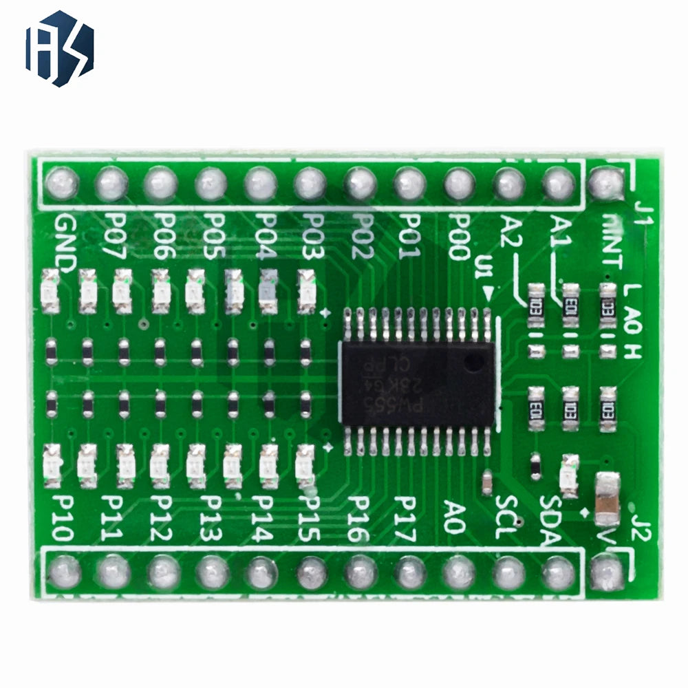 TCA9555 PCA9555A I2C GPIO Expansion Board 16 Digital Inputs Outputs Zpaxo