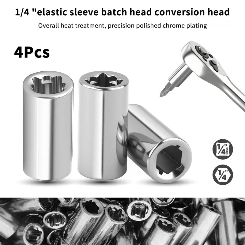 4 8-Piece 1 Square Drive Hex Socket Bits Converter Screwdriver Bit Zpaxo