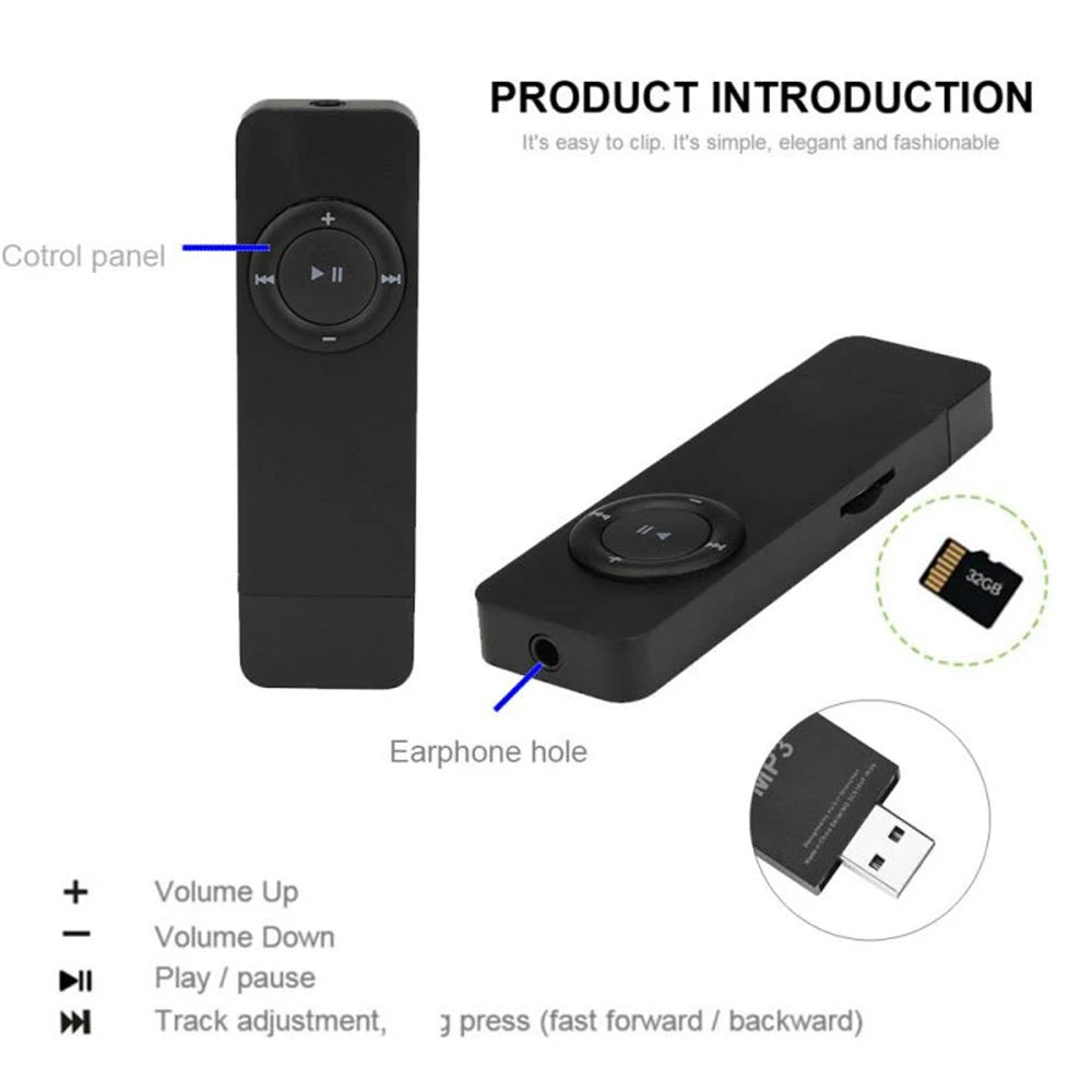 Chewing Gum MP3 Player USB In-line Card U Disk 2 0 Lossless Sound