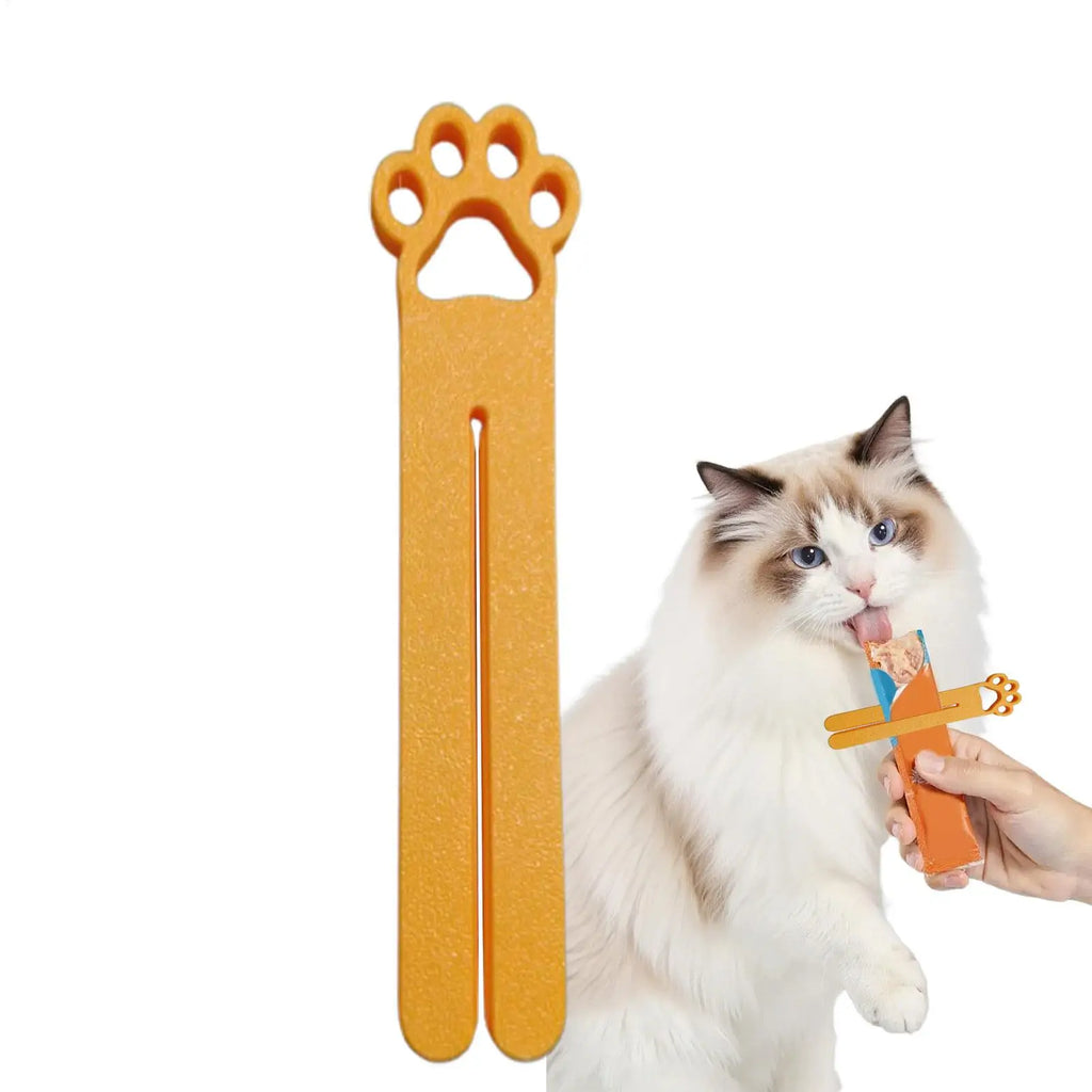 Cat Snack Extruder Cute Cat Head Wet snacks Squeezer Treat Dispenser For Pet Food Meat Sauce Bag Extruder Squeezing Tools Zpaxo