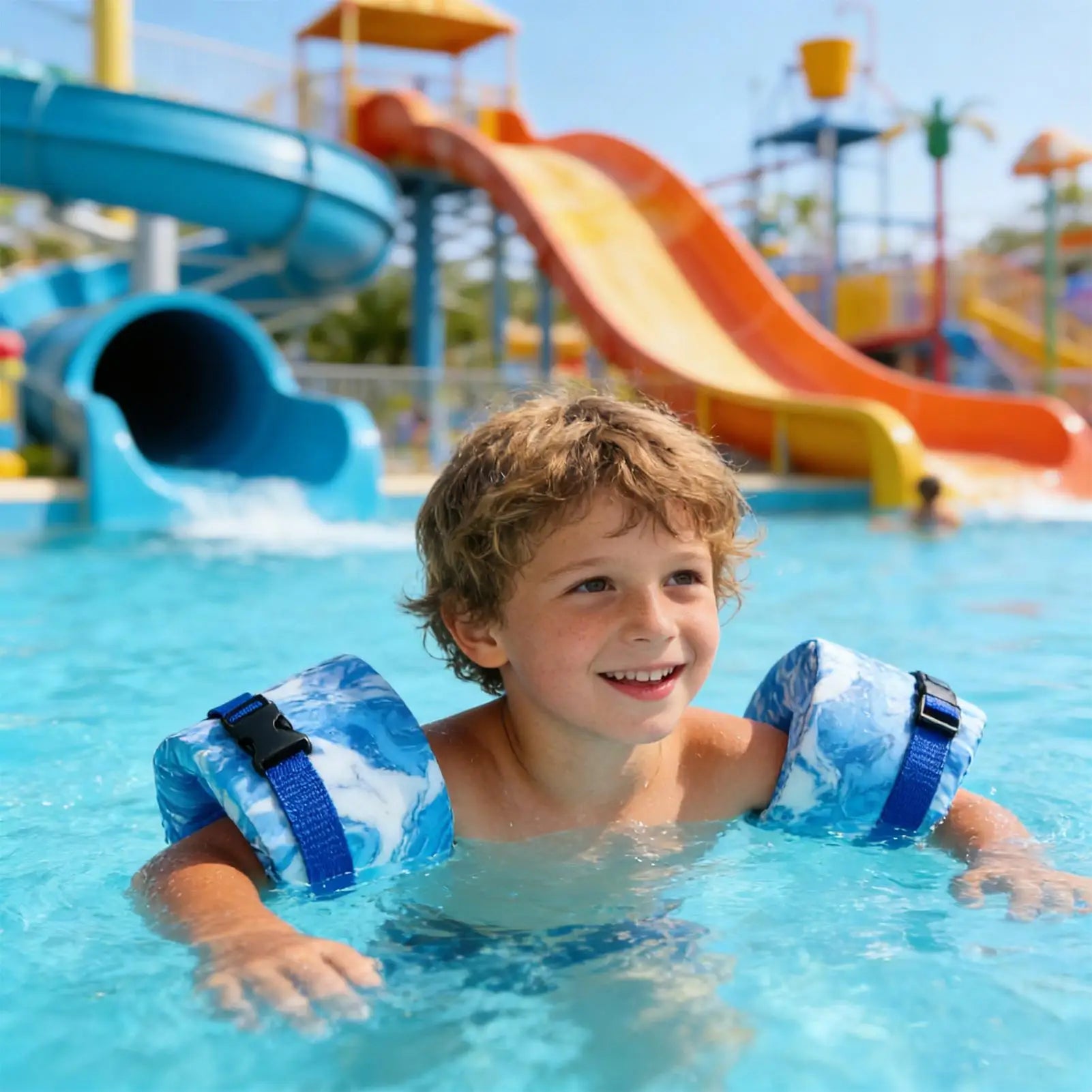 2-Pack Swim Aquatic Cuffs Kids Arm Floaties Adjustable High-density