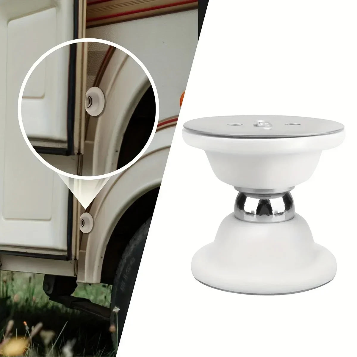 Magnetic Door Catch Kitchen Door Retainer RV Door Stop Retaining Catch Latch for RV Caravan Camper Motorhome Boat Door Holder Zpaxo white