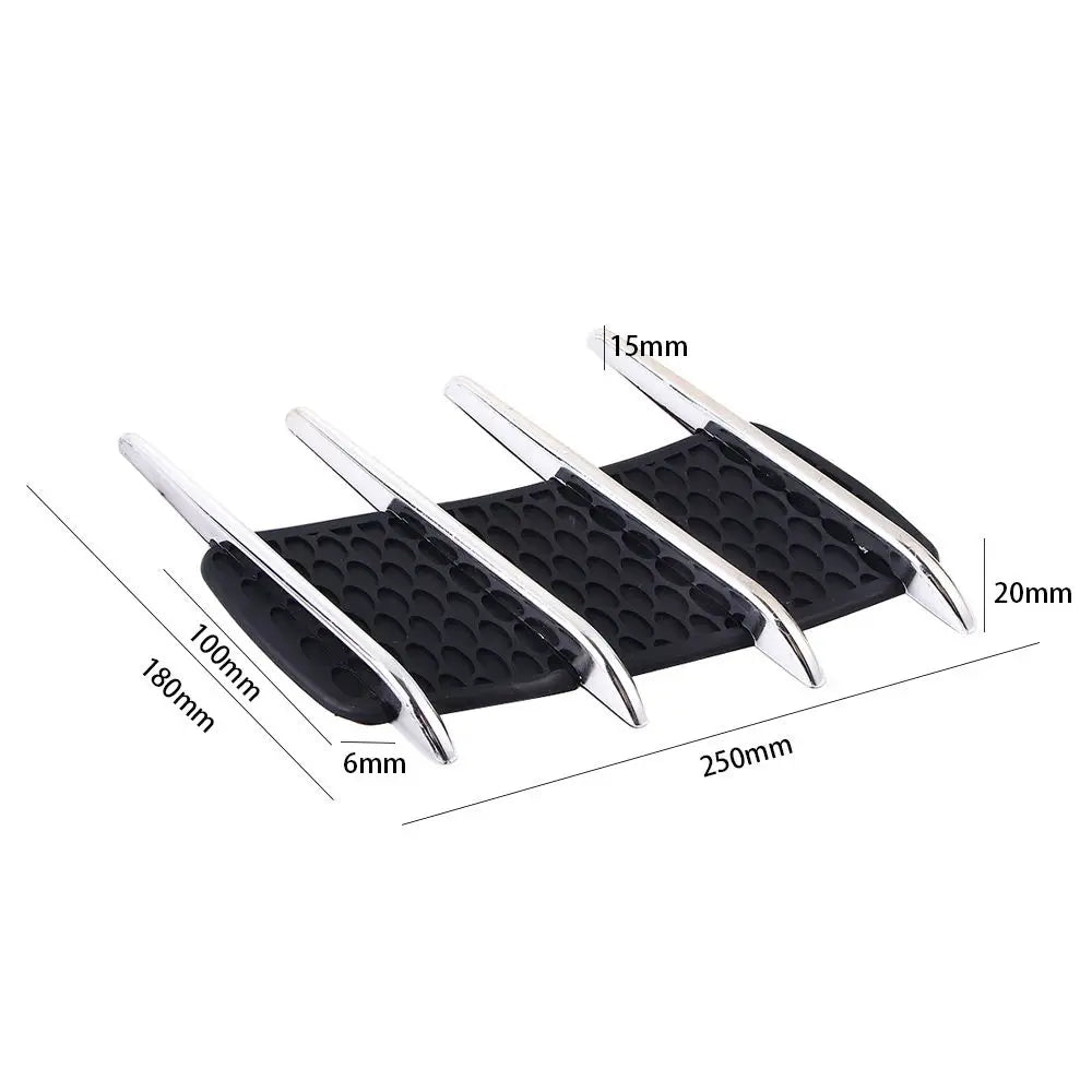 Chromium Car Styling Accessories False Air Outlet Shark Gills Zpaxo