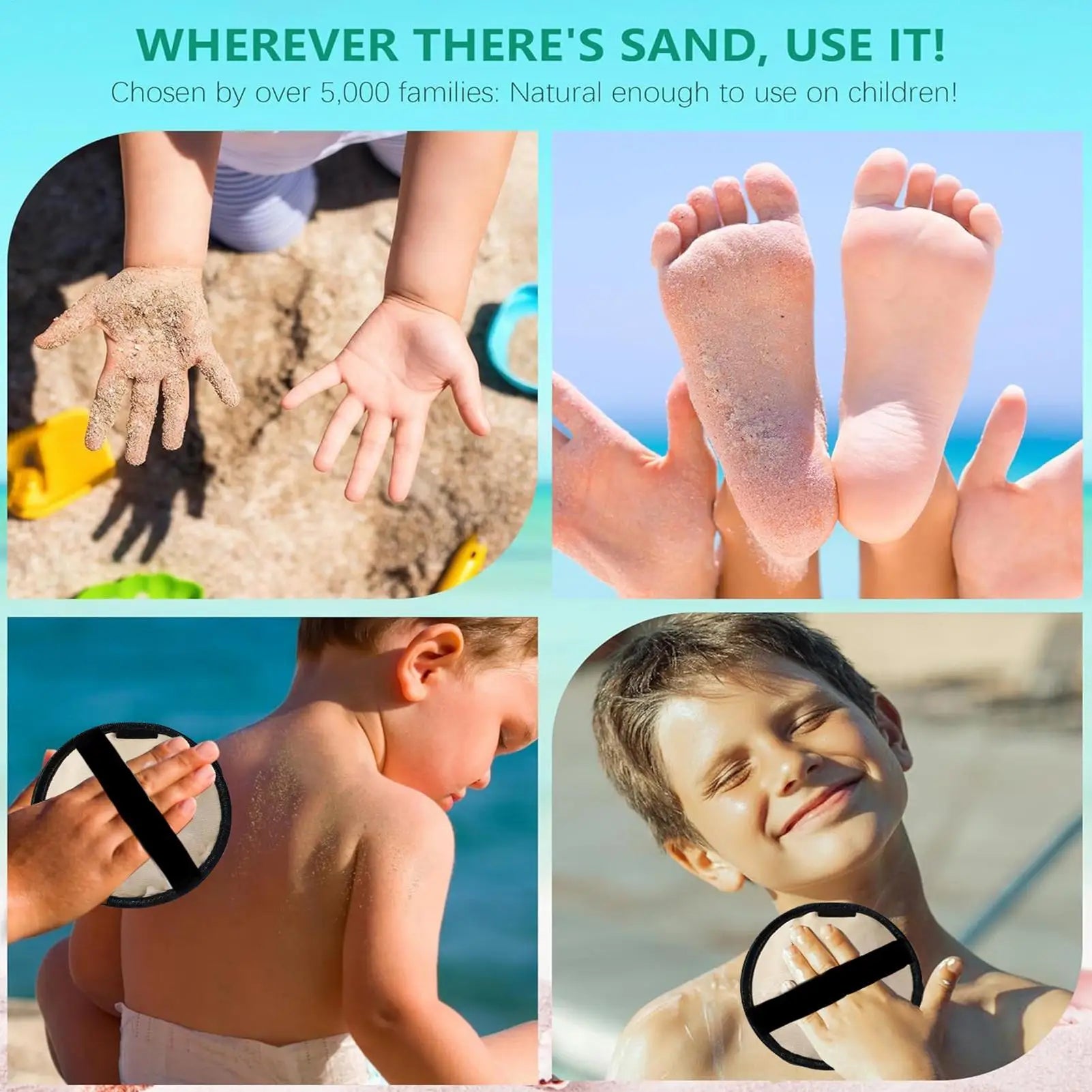 Sandscreen Sand Remover Skin-Friendly Reusable Cleaning Sands Removal Bag For Family Kids Adult Home Backyard Pool Outdoor Zpaxo