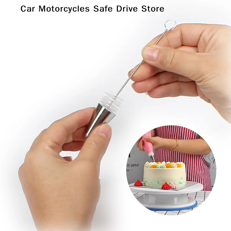 CMCake Nozzles Cleaning Brush Cupcake Cream Stainless Steel Cake