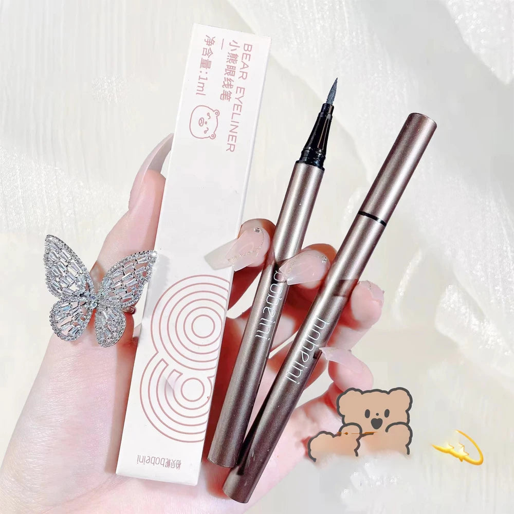 Bear Liquid Eyeliner Gel Pen Waterproof Non-smudging Novice Beginner Zpaxo