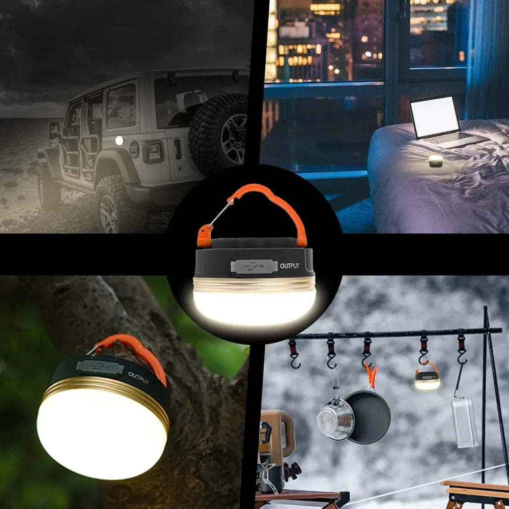 10W LED Camping Lantern USB Rechargeable 1800mAh Tent Light
