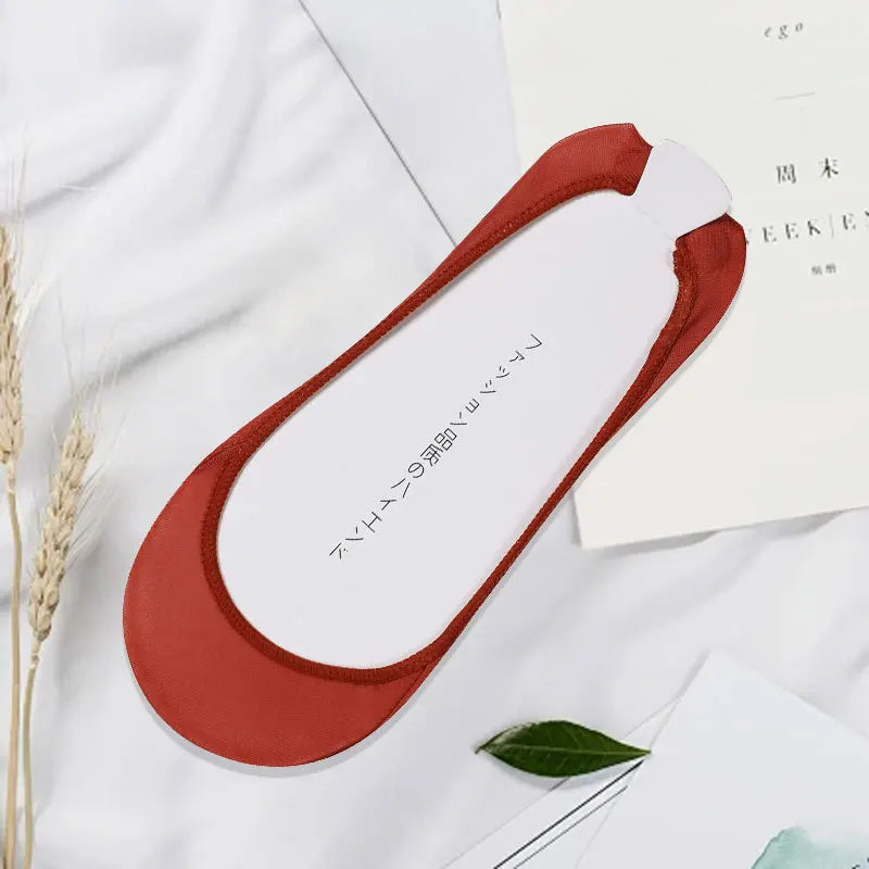 Invisible Silicone Anti-slip Short Socks Summer Ice Silk Ultra-thin