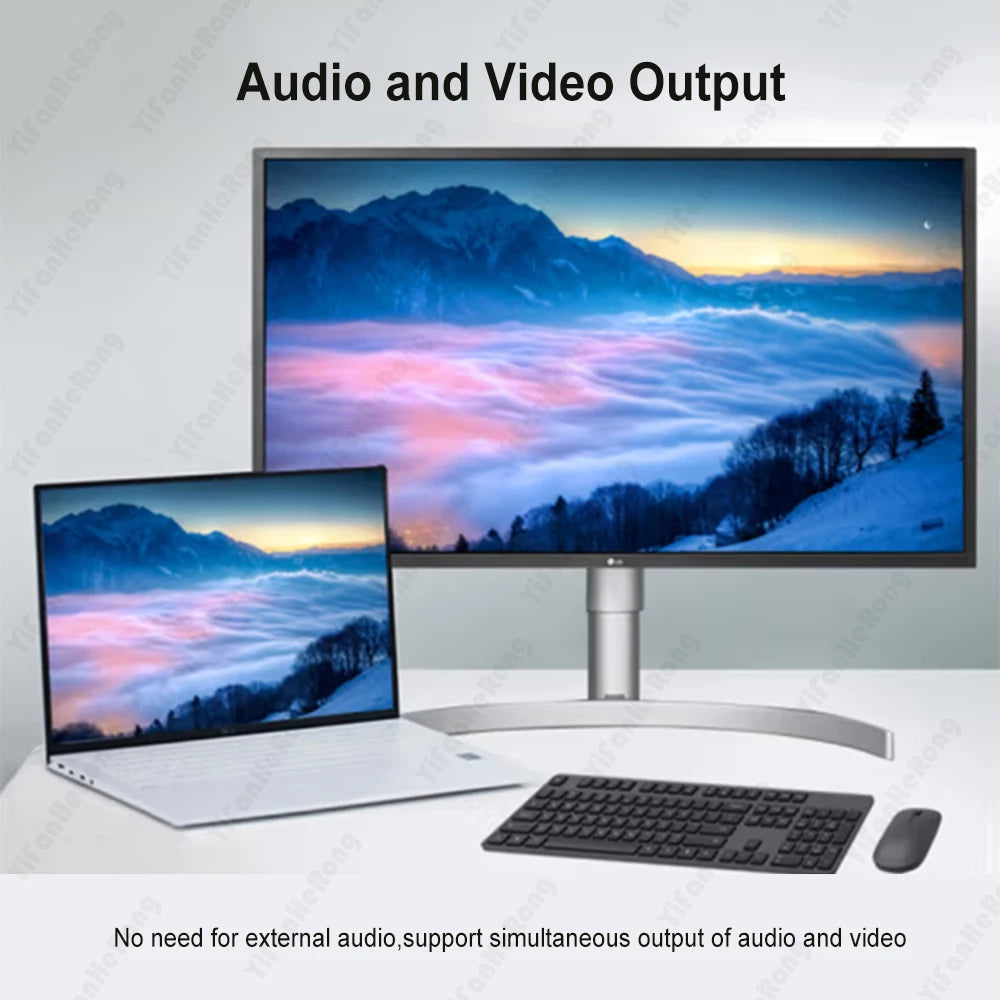 4K DisplayPort to HDMI-compatible Adapter Male DP to Female HDMI-Compatible Cable Converter Video Audio For HDTV PC Projector Zpaxo