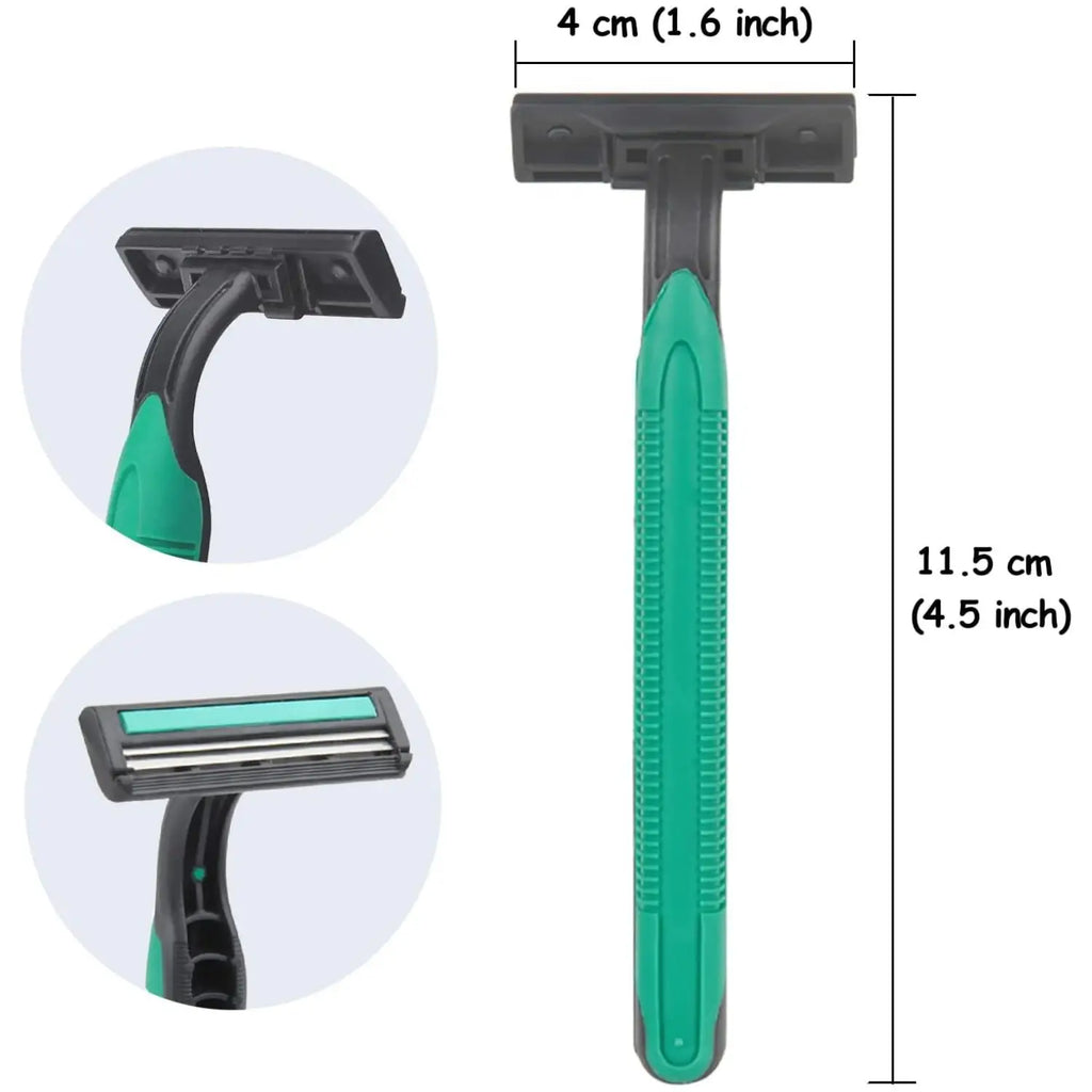 50-Pack Disposable Razors – Individually Wrapped Bulk Travel Razors