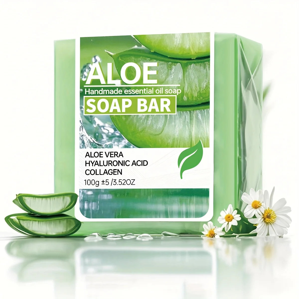 Ginger soap facial cleansing handmade soap, ginger lemon essential oil soap, balanced oil to brighten skin tone, portable travel Zpaxo Aloe