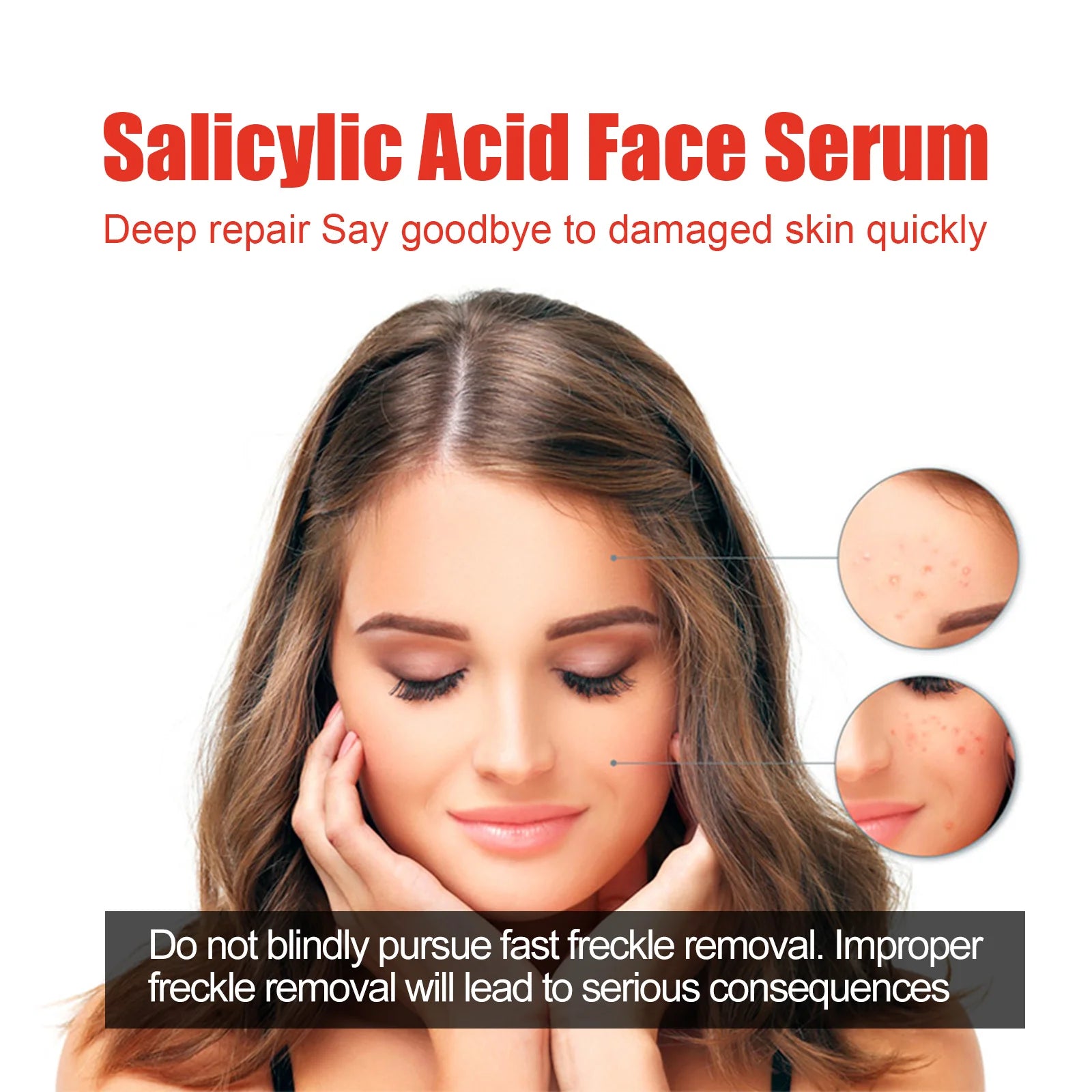 Salicylic Acid Facial Serum Firming Lifting Brighten Skin Tone Shrinks Pores Moisturizing Niacinamide Korean Skin Care Products Zpaxo