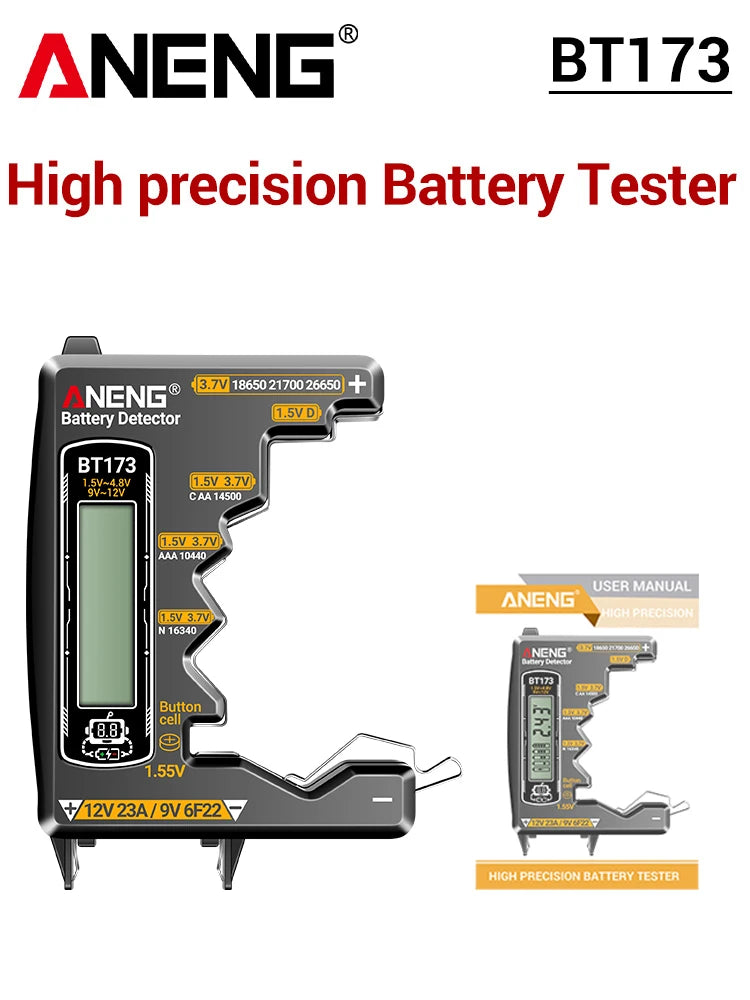 ANENG BT173 Battery Detector Test C D AA AAA N 9V Universal Tester