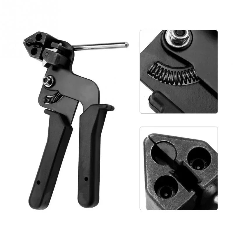Cable Tie Tool Stainless Steel Fastening Gun Tensioner Cutter Cutting