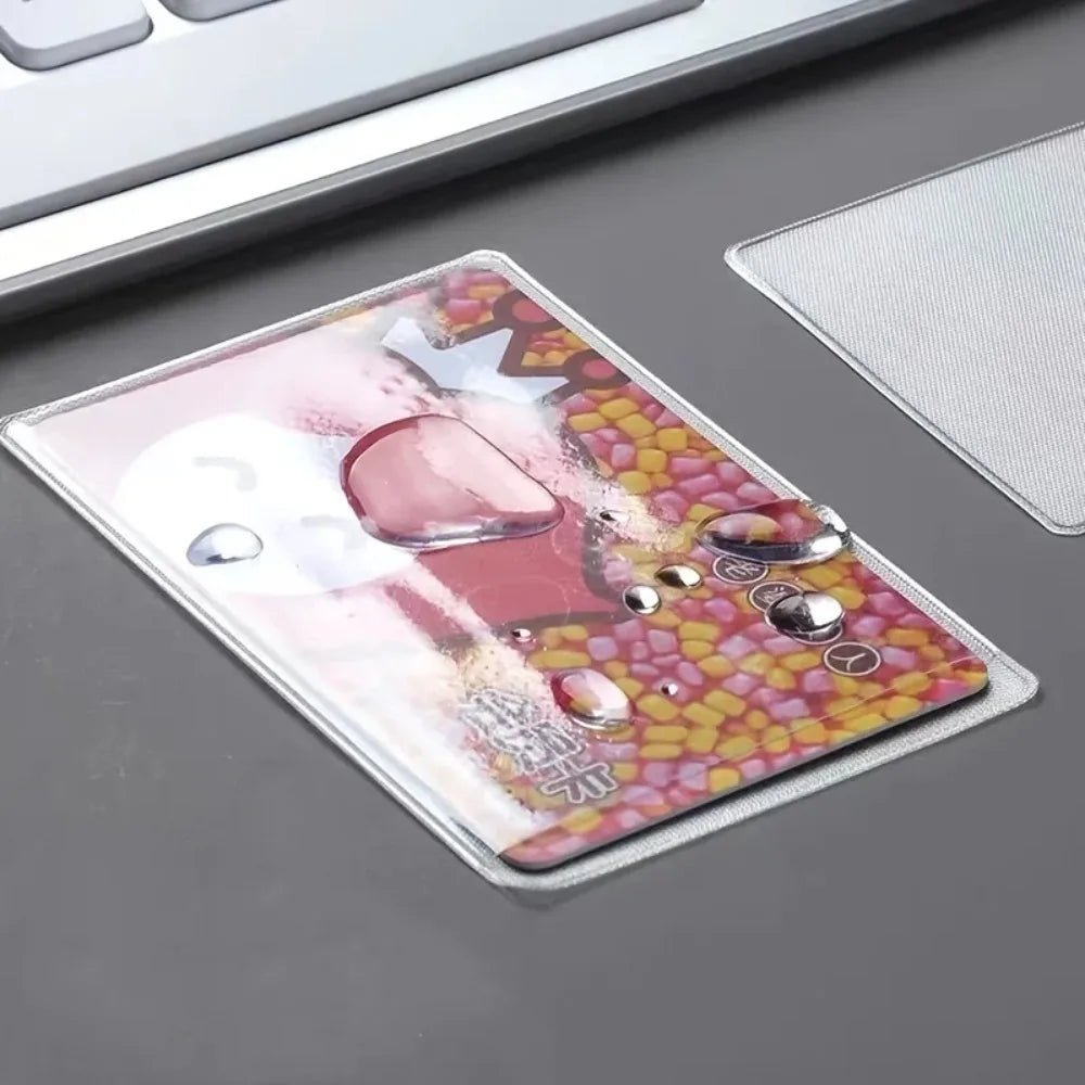PVC Waterproof Transparent Card Holder Plastic Id Holders Case