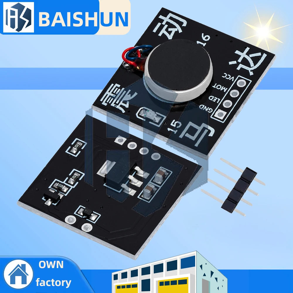 5V Mini Vibrating Motor Module - High/Low Level Vibration Control Compatible for Arduino Zpaxo