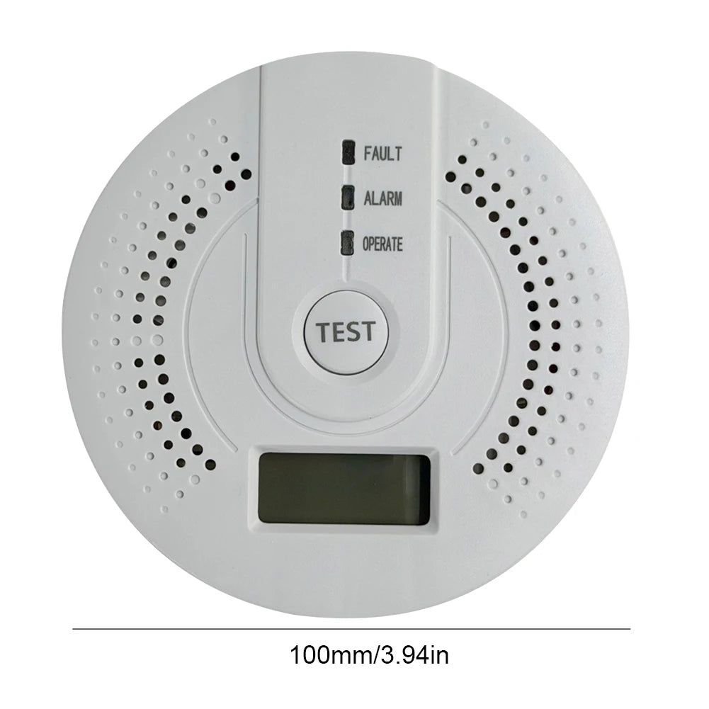 Independent CO Alarm Sensor Sound Warning Gas Monitor Sensitive LCD