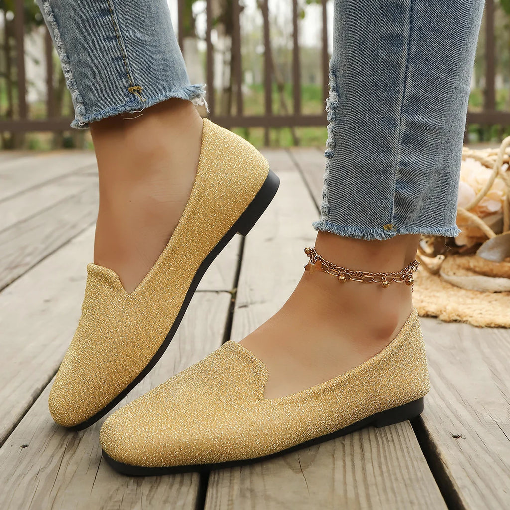 Women Flats Spring Summer Fashion Loafers Shallow Mouth Single Shoes Zpaxo