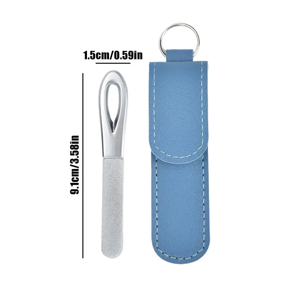 Metal Nail File Zinc Alloy Double Sided Stainless Steel Polisher Zpaxo A
