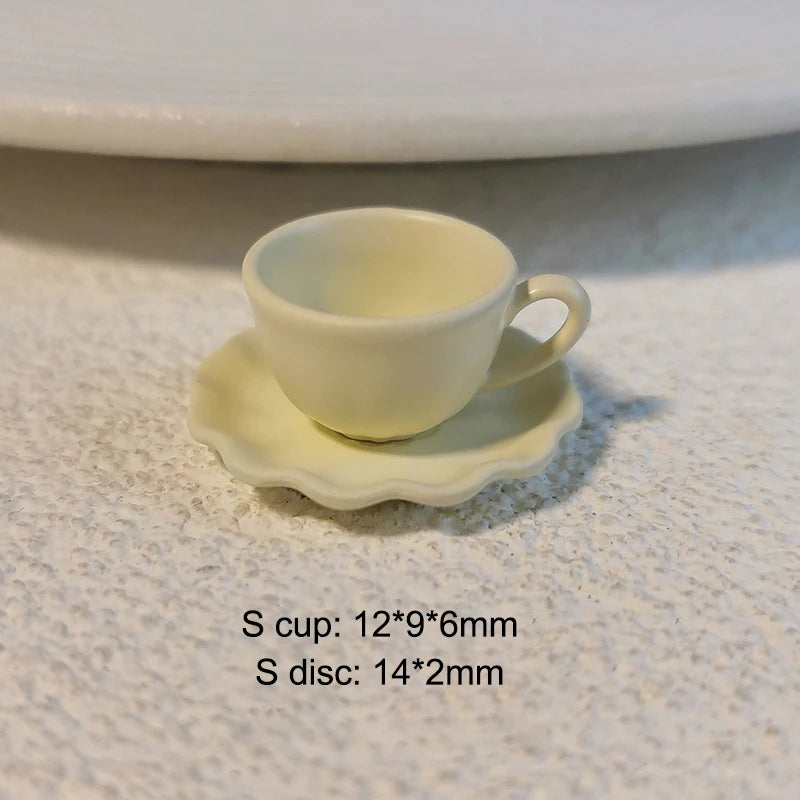 ▶2Pcs Mini Cup Drinks Model Toys Miniature Dollhouse Dessert Latte Coffee Mug Dish Set Doll Accessories Kids Gift Zpaxo A4