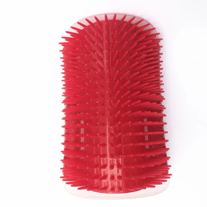 Pet Cat Corner Scratcher Massager Interactive Scratching Brush Comb Zpaxo Red