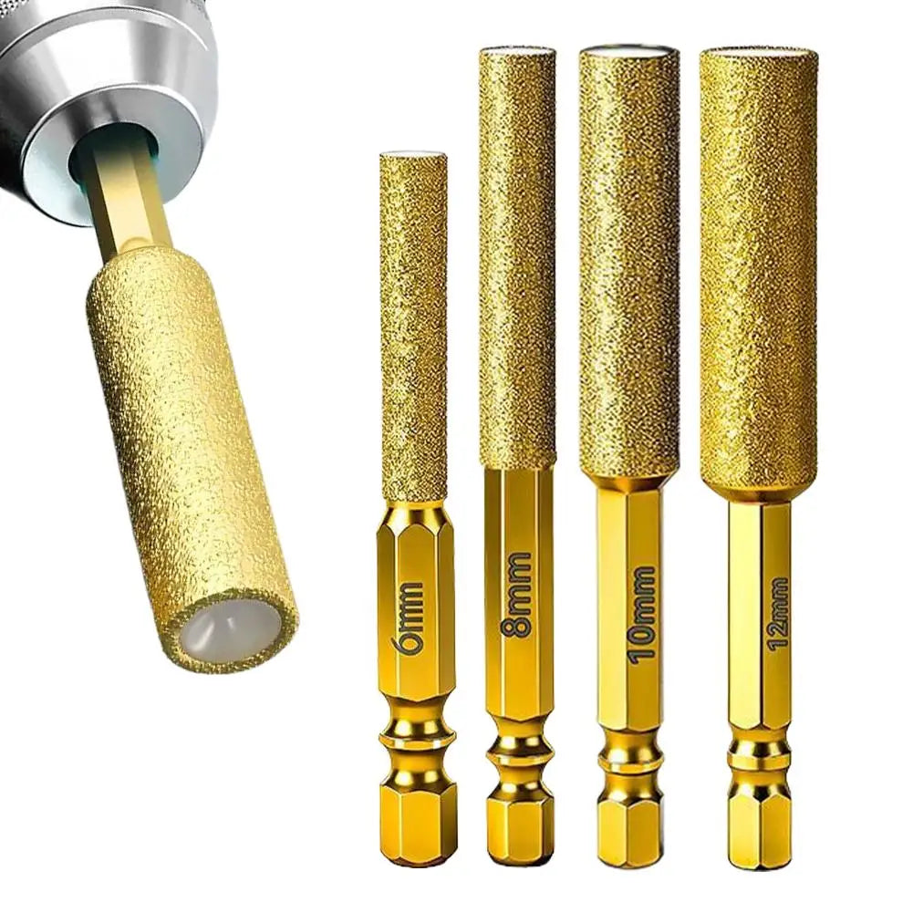 Diamond Core Drill Bits Dry Drilling Hex Shank – Tile & Granite Diamond Core Drill Bit Zpaxo 4PCS