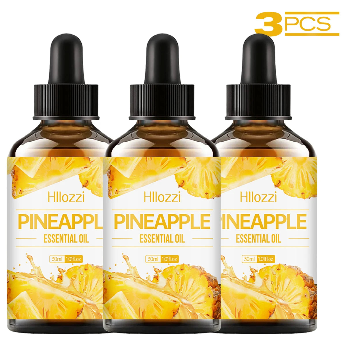 Plant Essential Oil 3 Fruit Aromatherapy Soap Making DIY Multi Zpaxo PINEAPPLE 3PCS 30ml