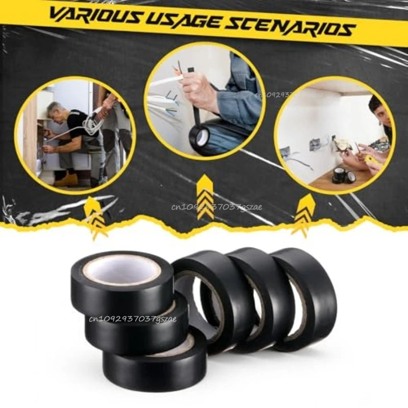 PVC Electrical Insulation Tape Flame Retardant Waterproof Strong Adhesive for Home Garden and Industrial Use Home Improvement Zpaxo
