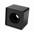 Microphone Flag Station Cube ABS Square Flags Interview Mic Logo Mark Zpaxo black