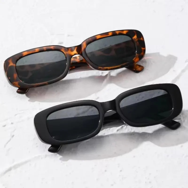 Small Square Vintage Sunglasses – Hip Hop Green Shades 1-4 Pack