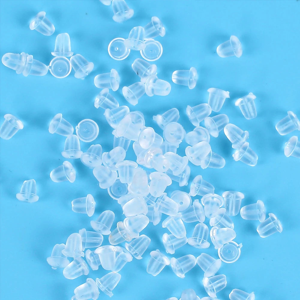 Silicone Earring Backs 1200Pcs Soft Clear Ear Safety Back Pads Backstops Clutch Stopper Replacement for Fish Hook Earring Studs Zpaxo