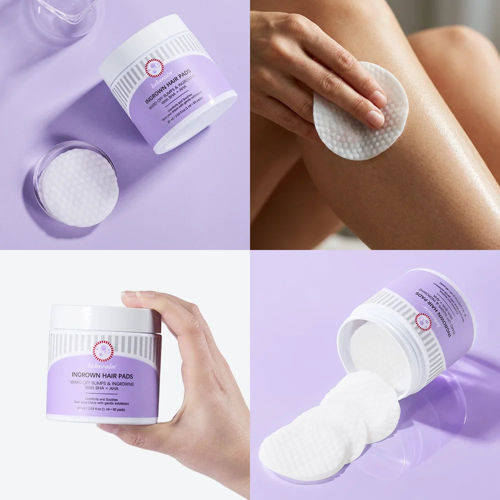 Ingrown Hair Pads Aftershave Treatment Pads to Help Prevent Razor Bumps for Men & Women - Exfoliate Underarms & Bikini Area Zpaxo