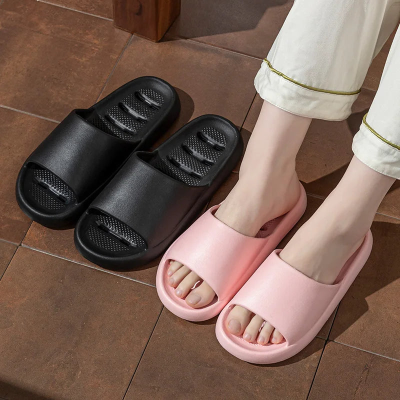 Summer Non Slip Shower Slippers Women Men Indoor Soft EVA Quick