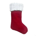 Premium Plush Holiday Stocking Red Design Sturdy Celebration Sock