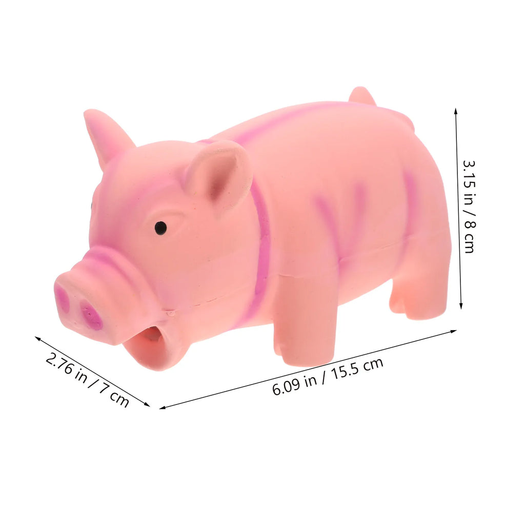 Pig Shape Dog Bite Resistant Latex Chew Squeaky Training Interactive