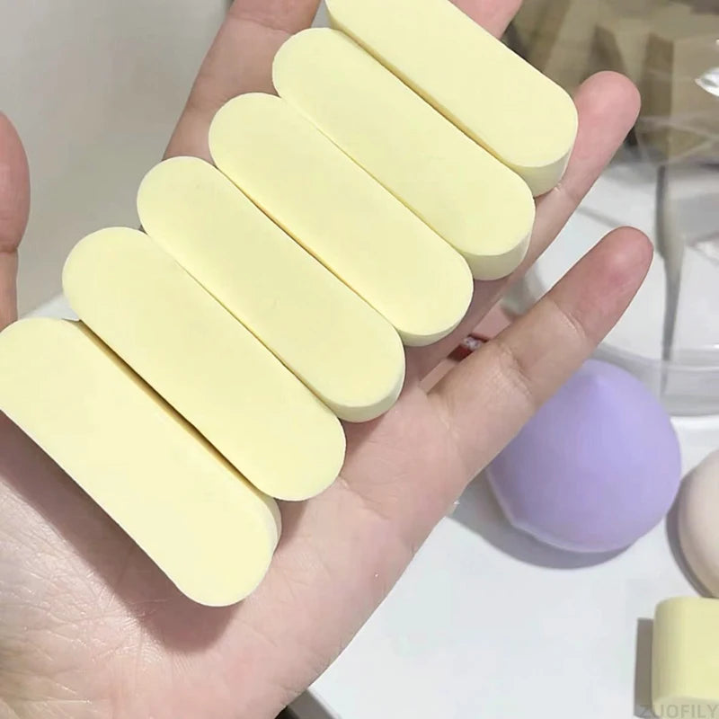 Korean Makeup Artist Makeup Sponge Powder Puff Rice Cake Shape Dry and Wet Combined Beauty Cosmetic Bevel Cut Makeup Sponge Tool Zpaxo