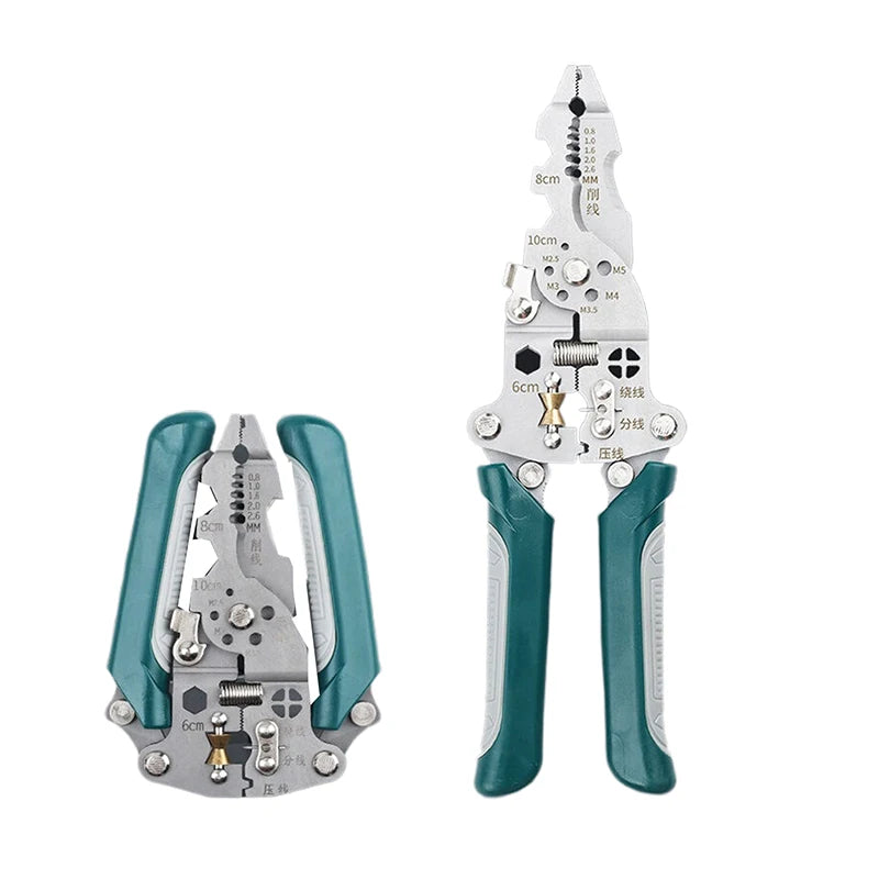 Multifunctional Foldable Wire Stripper Crimper Cable Cutter Pliers Zpaxo