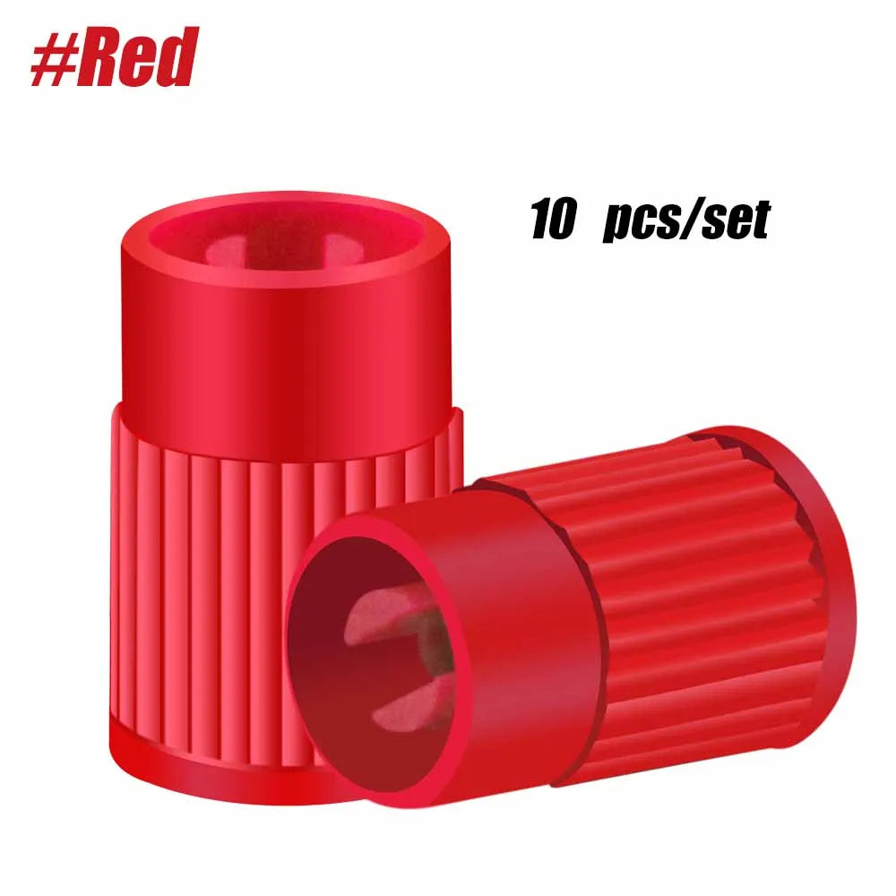 10-Pack Universal Plastic Tyre Valve Stem Caps – Car, Bike & Truck