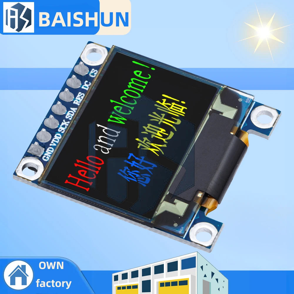 1PCS 0.95 inch full color OLED Display module with 96x64 Resolution SPI Parallel Interface SSD1331 Controller 7PIN new with case Zpaxo 10pcs
