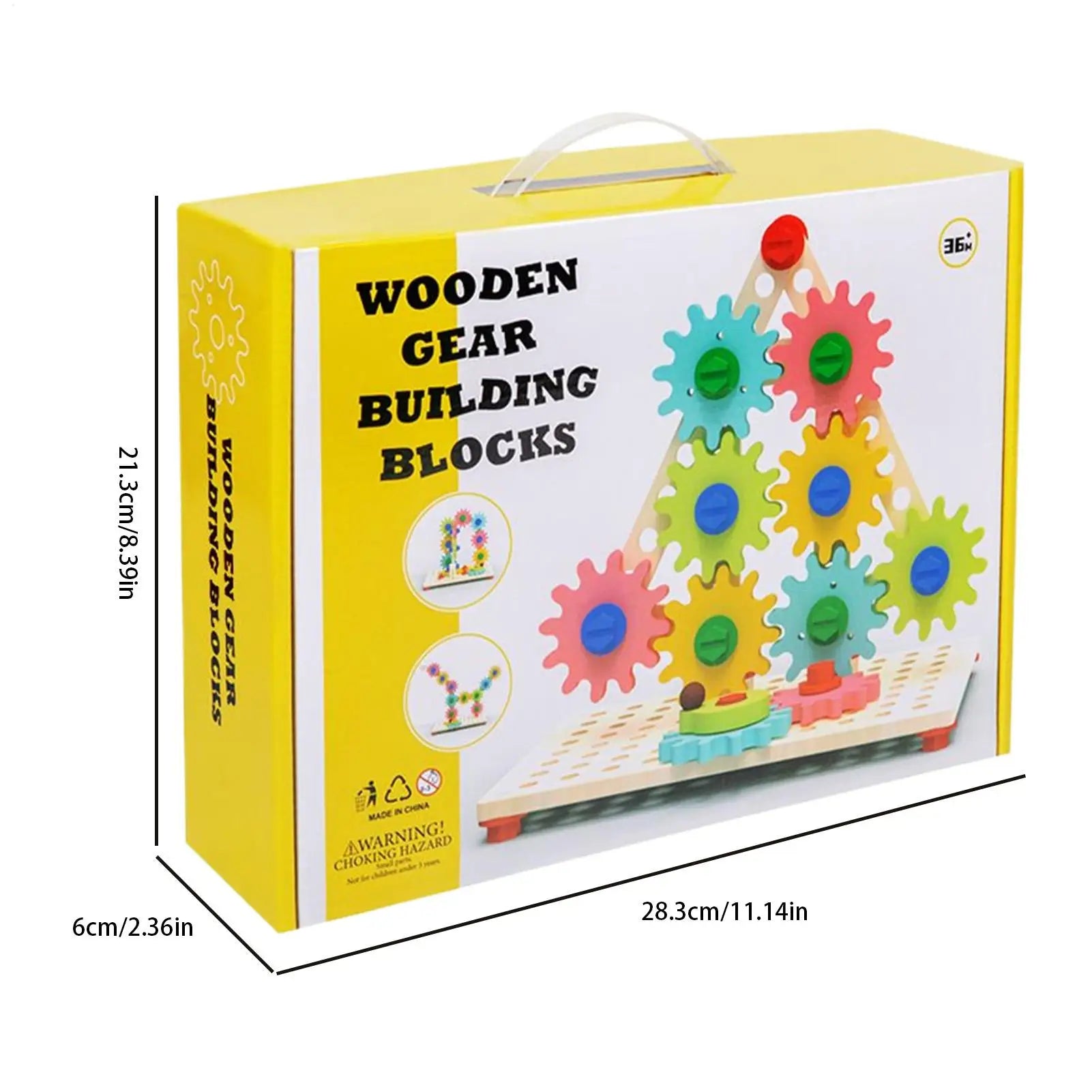 Gear Puzzle Game Wooden Spinner Gear Puzzle Board Game Sensory Fine Motor Skills Development Toy For Children Kid Girls Boys Zpaxo
