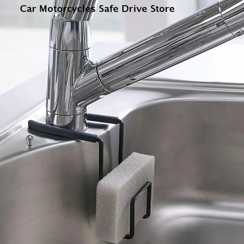 CMSponge Holder Kitchen Sink Durable Metal Suction Cup Sponge Caddy