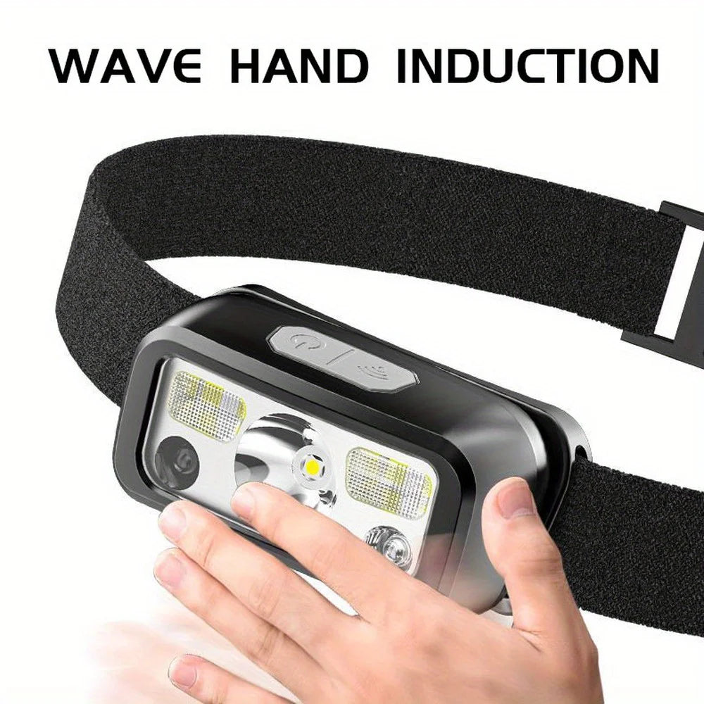 LED Sensor Headlamp USB Rechargeable 300LM – Camping & Fishing LED Headlamp Zpaxo