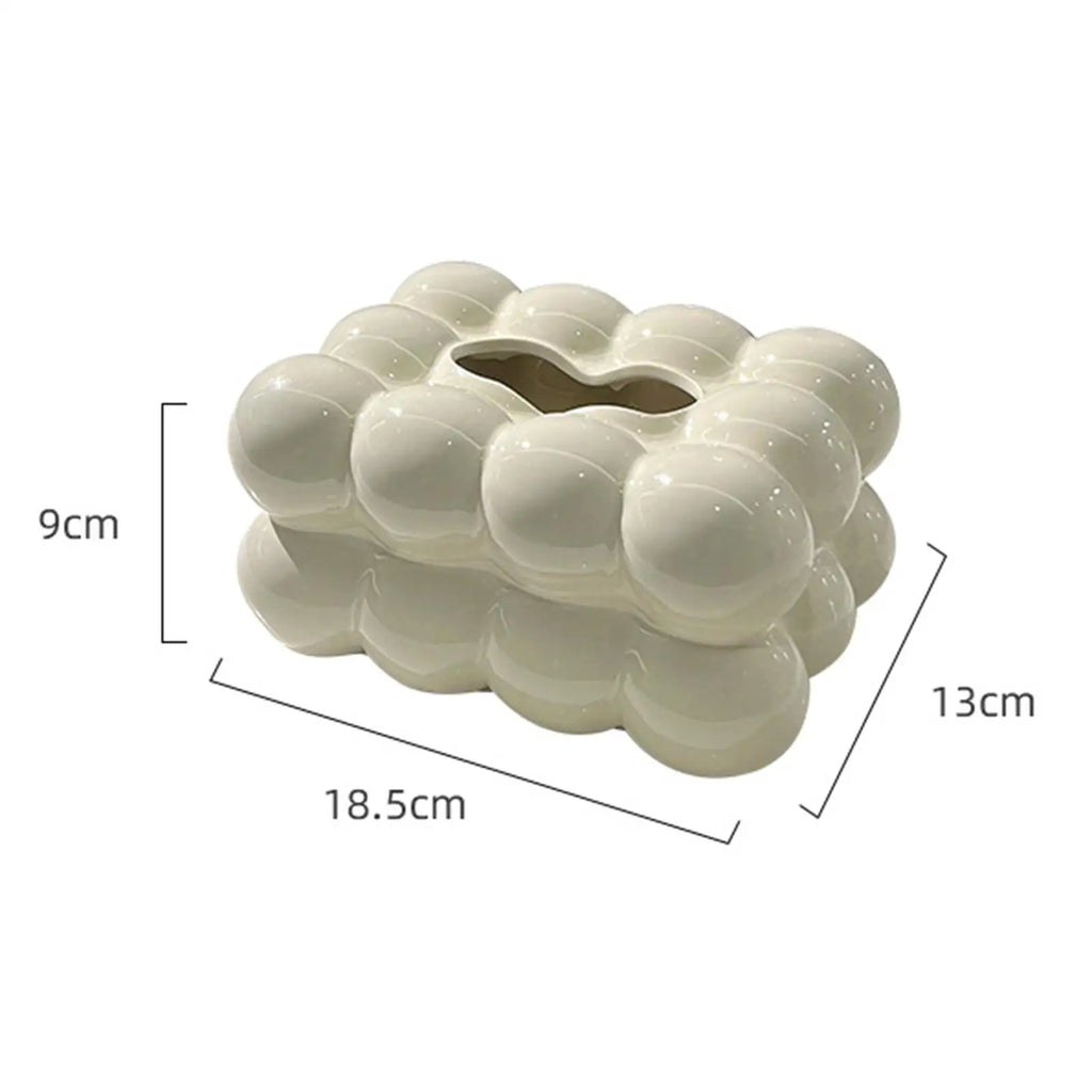 Marshmallow Tissue Box Cover – Decorative Holder for Home & Hotel Tissue Box Cover Zpaxo