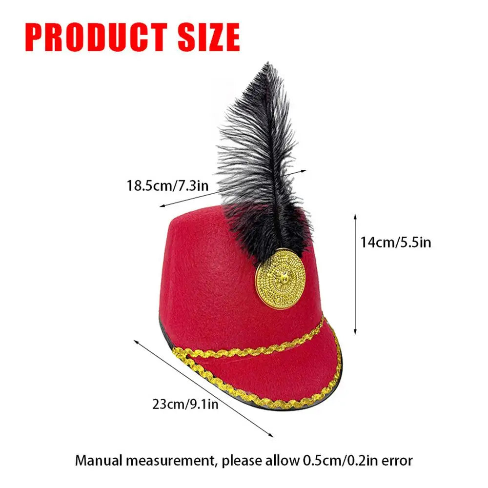 Marching Band Hat Role Play Costume Toy Soldier Caps Festival Party