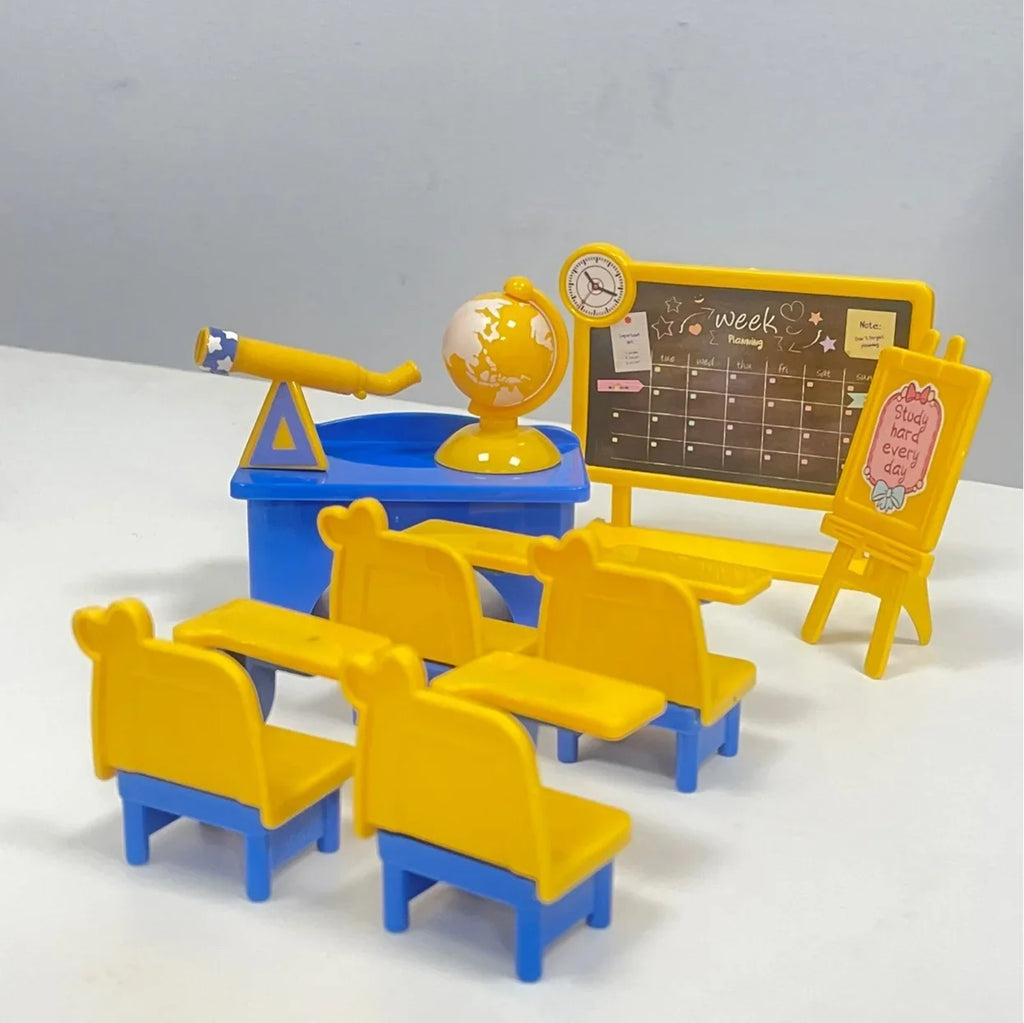 Children's Toys 1 12 Doll House Furniture Miniature Model Classroom