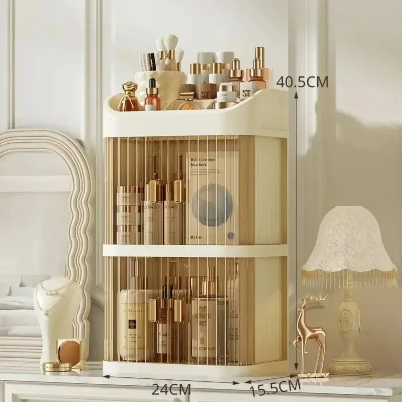Large Capacity Dressing Table Storage Rack Dust-proof Cosmetic