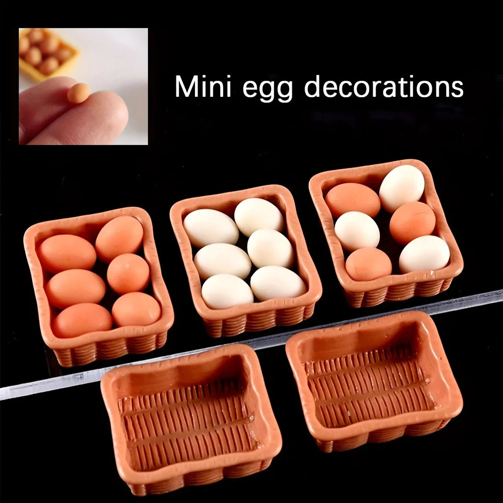 1:12 Miniature Egg Carton – Dollhouse Kitchen Prop & Décor