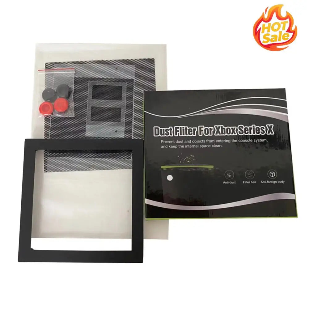 Dustproof Vent Cover PVC Dust Cover Set with 4 Silicone Plugs Top Dust Filter Cover Holder for Xbox Series X Zpaxo